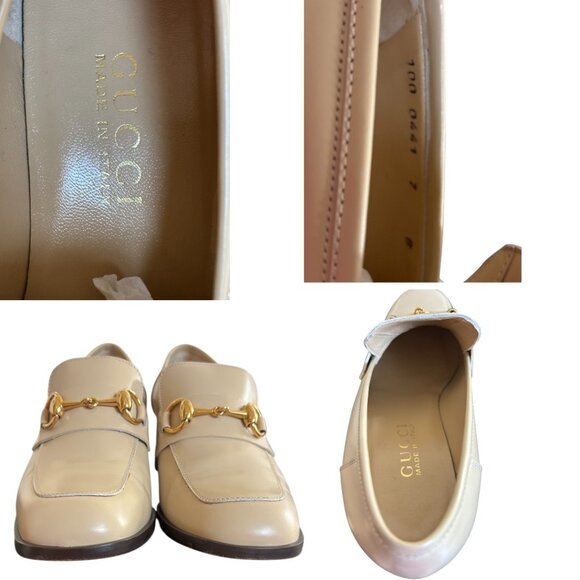 90'S VINTAGE AUTHENTIC GUCCI HORSE BIT CHUNKY LOAFERS HEELS SIZE 7 EUC - Picture 6 of 7